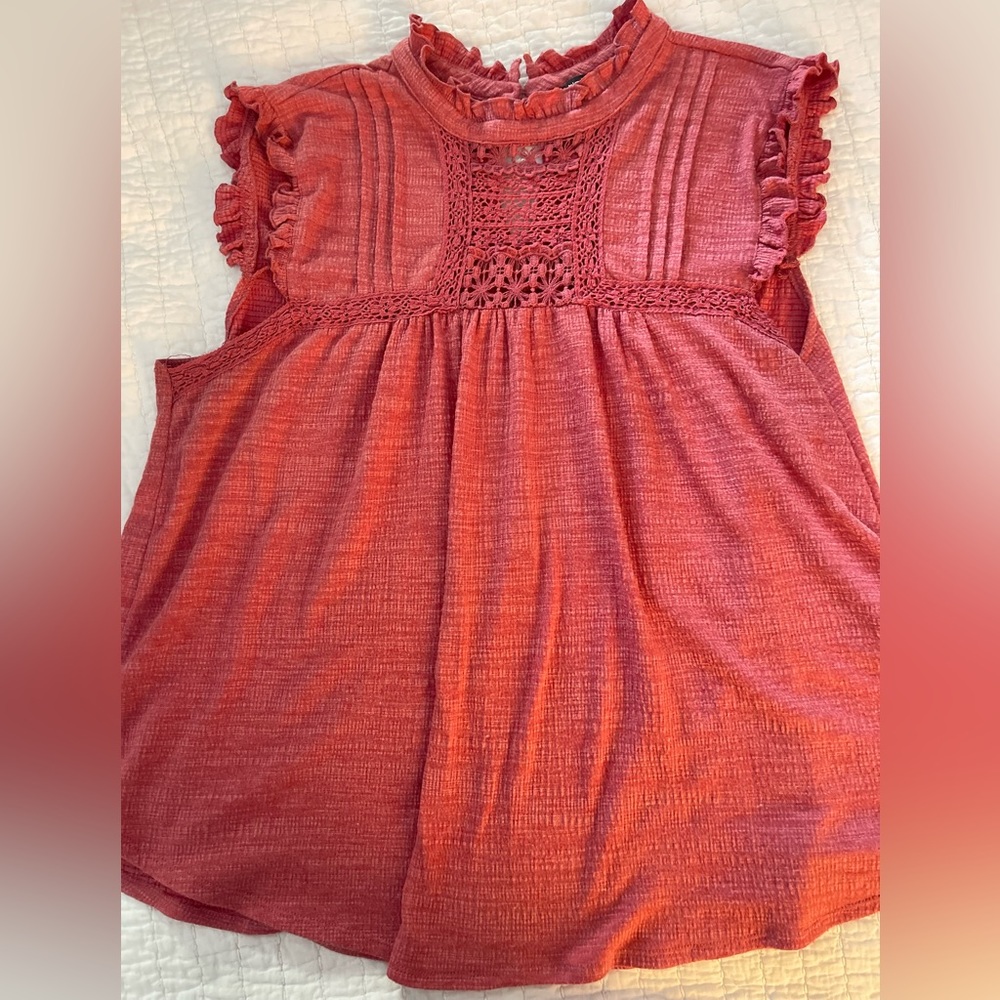 Cable & Gauge Womens Red Sleeveless Top - Size XL